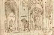 Interior of St Bavo s Church in Haarlem unknow artist